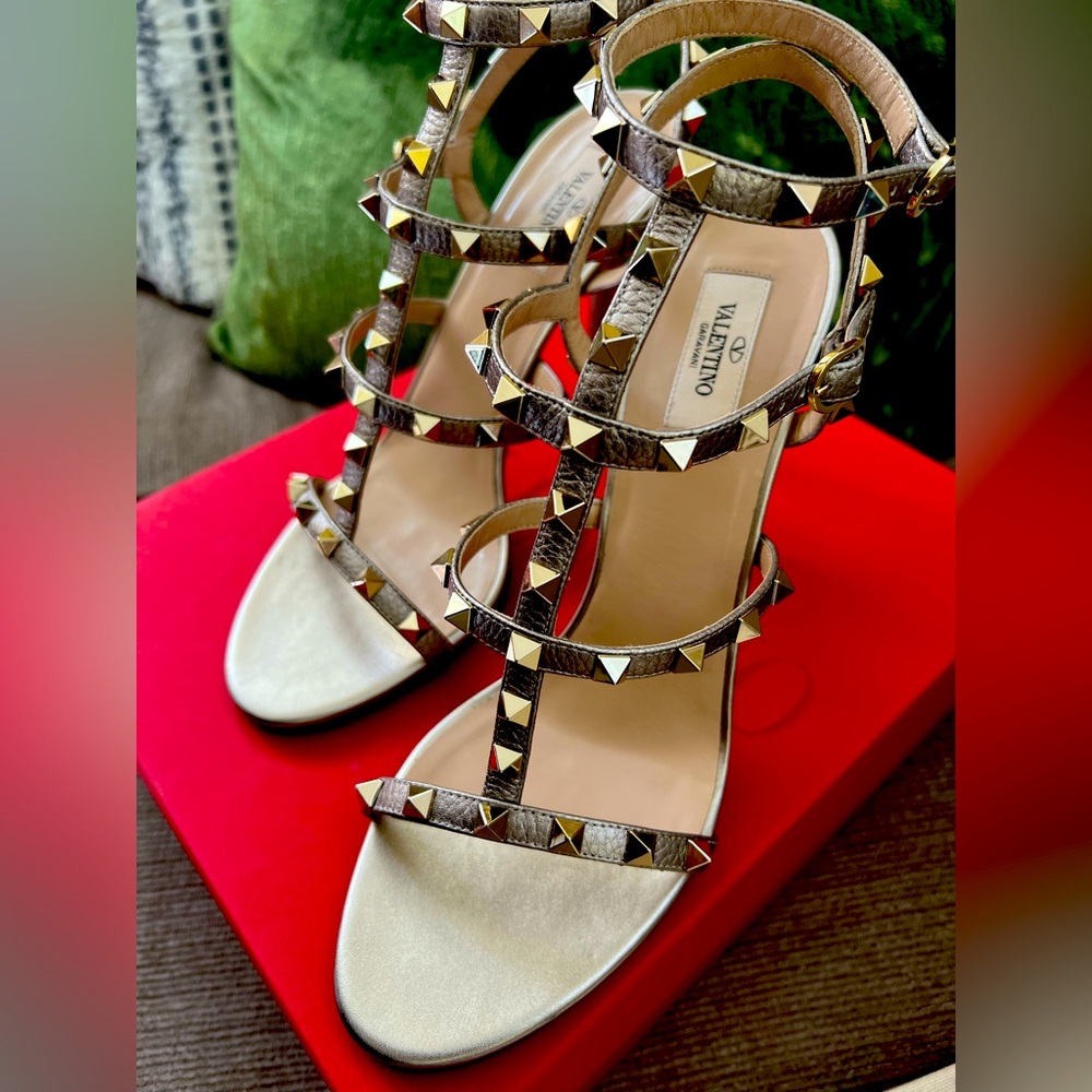 Valentino Garavani Rockstud Caged Sandal Heels
